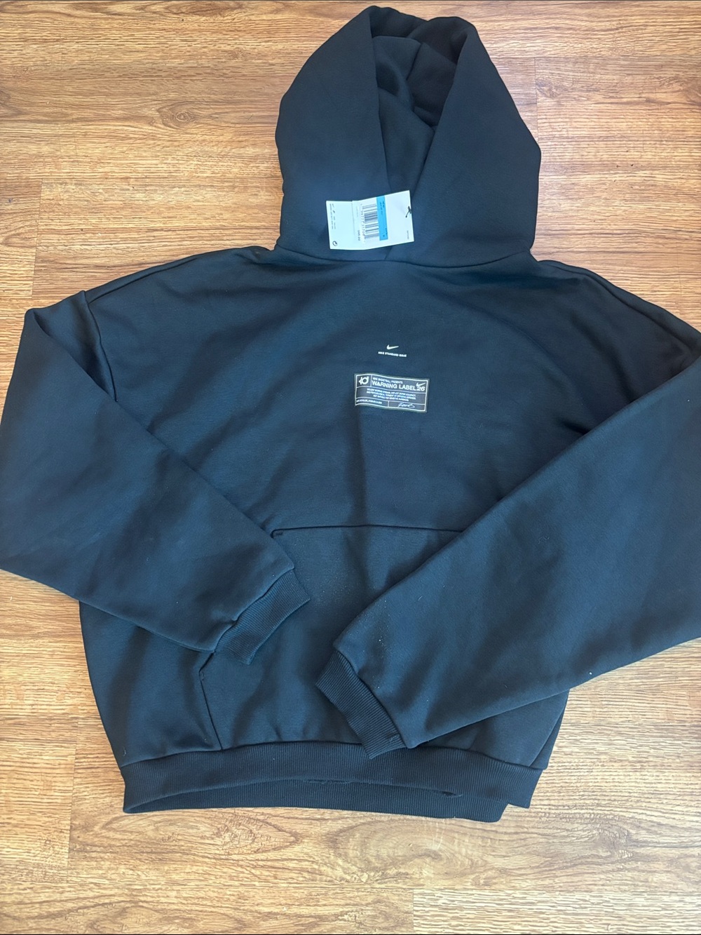Nike Black Pullover Hoodie with Chest Label